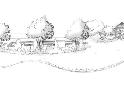 Terrain de pétanque arboré